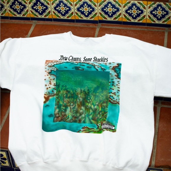 White New Chains, Same Shackles Sweatshirt - Picture 1 of 3
